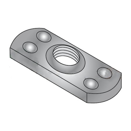 Newport Fasteners Tab Weld Nut, 1/2"-13, Steel, 0.797 in Wd, 1.266 in Lg, 0.192 in Ht, 1000 PK 764664